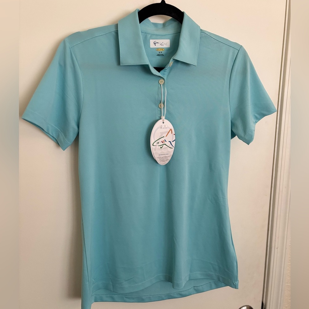 Greg Norman Women's Golf Polo - Sky Blue - Small